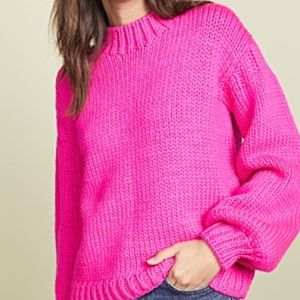 Ulla Johnson Rhea Neon Pink Sweater